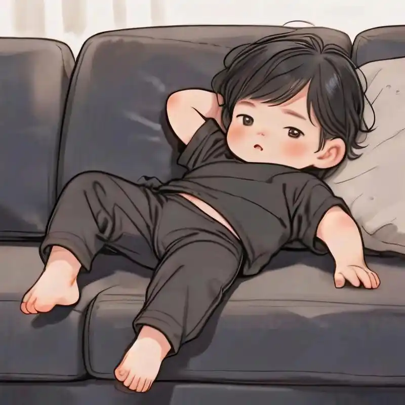 可爱小孩躺平摆烂卡通头像 图片来源网络,侵权删.