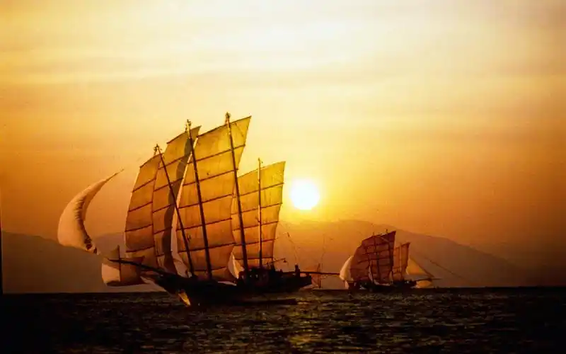 海上帆船美景图片电脑壁纸,风景壁纸,唯美,风景,高清,大海,蓝色,帆船