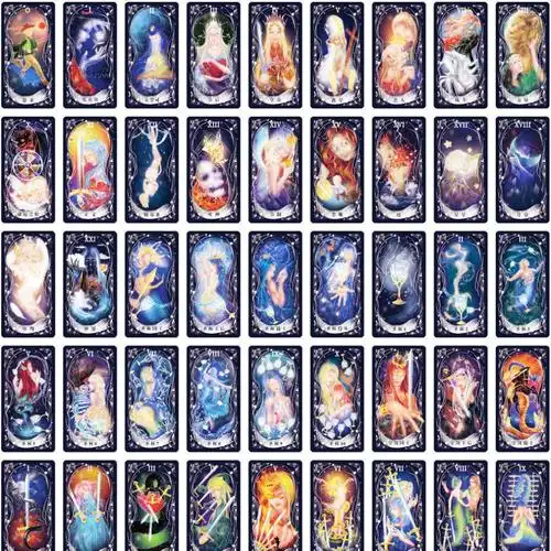 海沃德22张齐娜的塔罗牌精灵梦塔罗卡牌儿童魔法塔罗卡罗牌全套游戏