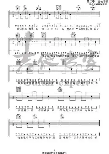 melody remix吉他谱 锦零-两个版本