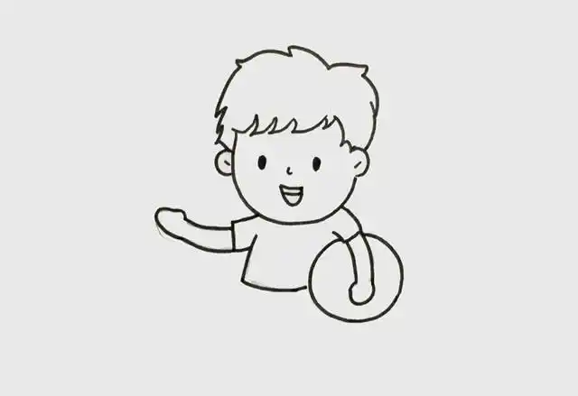 小男孩简笔画画法步骤图片可爱帅气
