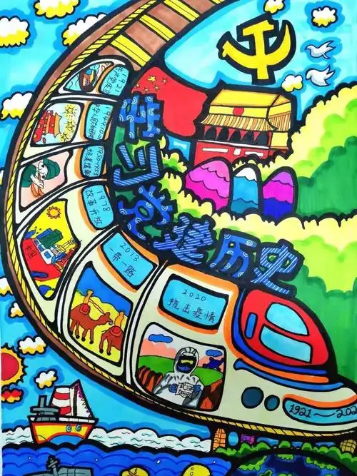 绘画知党恩明党史