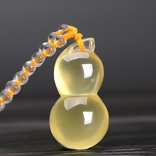 天然黄水晶葫芦太岁吊坠招财福禄双男女黄色水晶项坠