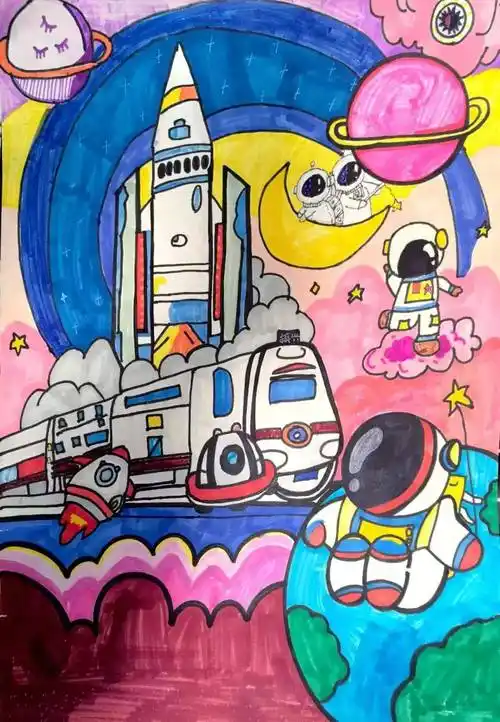 扬科学之帆 绘畅想未来——沧州市车站小学第一届科技节之科幻画篇