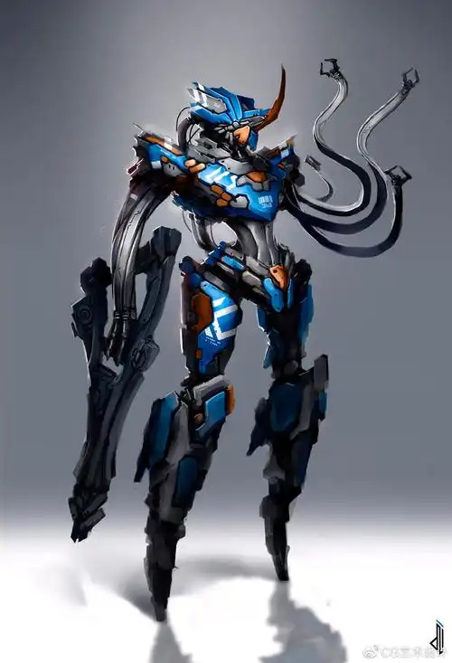 未来世界最强悍的人形机甲超炫cg设计概念图太酷了