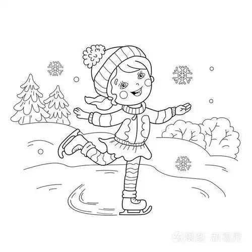 冬季运动项目.孩子们的图画书