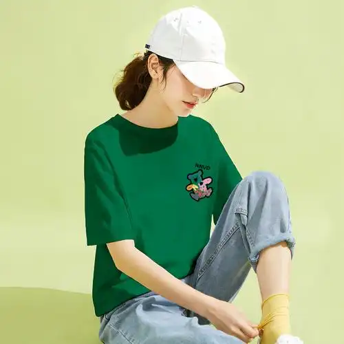 6205女款白色夏天国潮中国风女装女士微胖百搭衣服短袖t恤女夏 - 17网