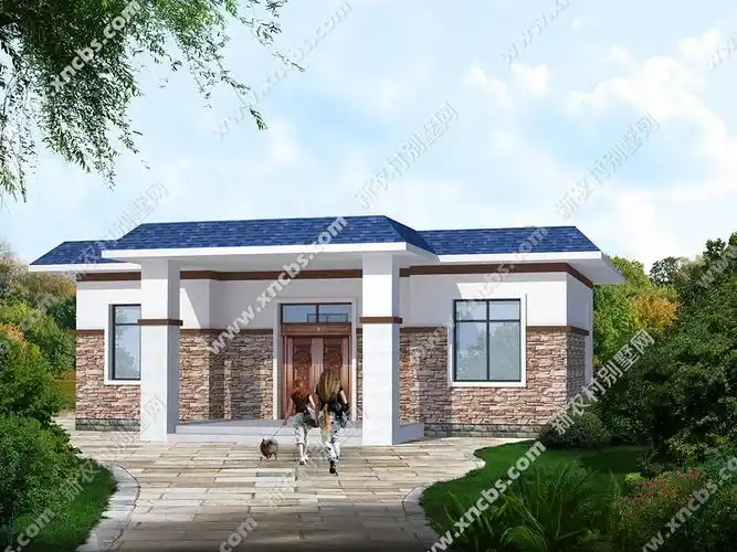 一层平房效果图 平顶的一层房子也可以这么好看还省钱