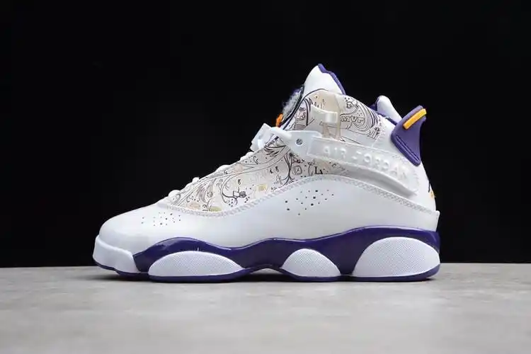 aj6六冠王 实战篮球鞋 纯原air jordan 6 rings 湖人队 六冠王 货号