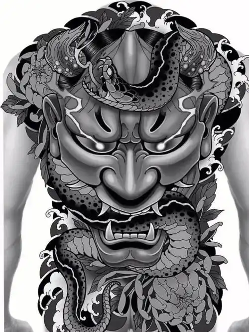 大满背纹身手稿