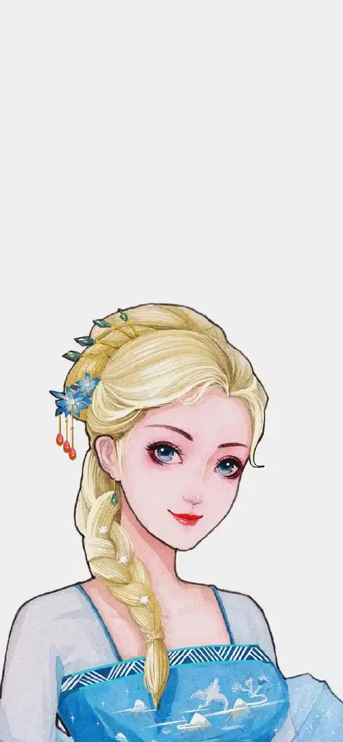 迪士尼公主古风手绘高清手机壁纸