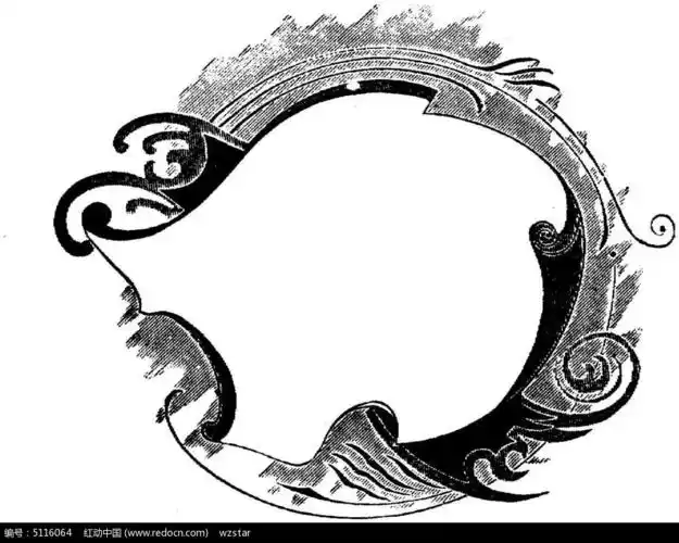 黑白圆环psd素材