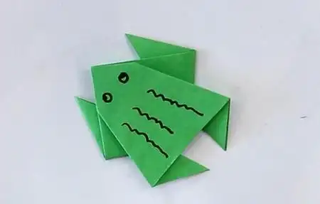 会跳的小青蛙手工折纸步骤 手工折纸-第1张