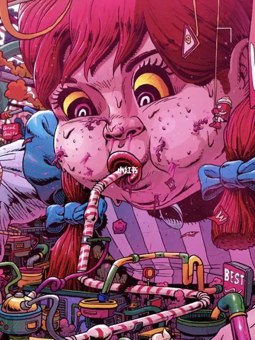 插画欣赏day125现代生活一团糟