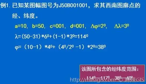 地图分幅编号的计算