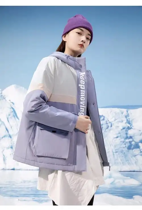 安踏外套女2022季新款女装棉服中长款保暖连帽运动休闲外套官方旗舰