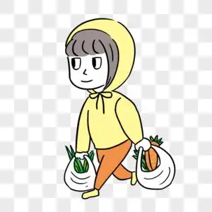 买菜女孩图片