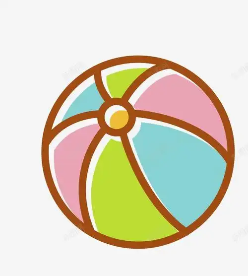 彩色立体卡通小皮球png免抠素材_新图网 https://ixintu.