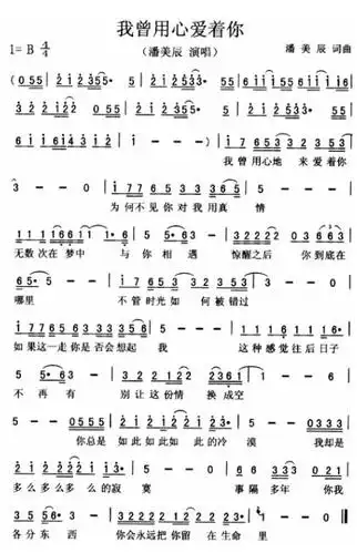《我曾用心爱着你》简谱