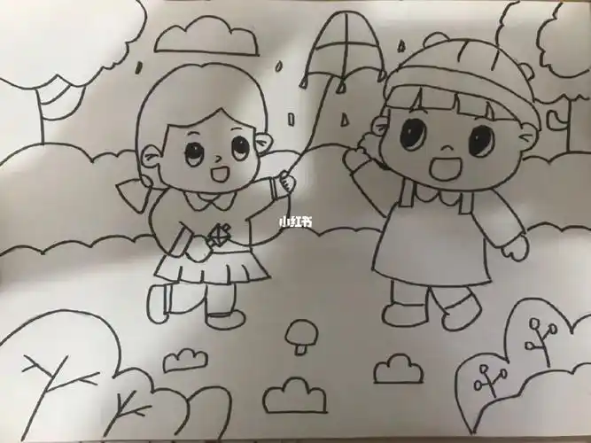 每日一幅画郊外游玩