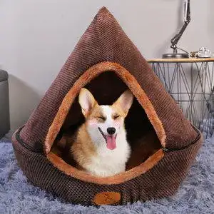 狗窝四季通用可拆洗宠物帐篷狗狗房子柯基用品封闭式冬季保暖狗屋