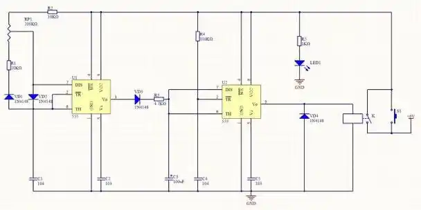 长延时定时器原理图