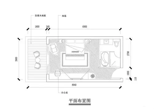 快捷酒店客房平面图片