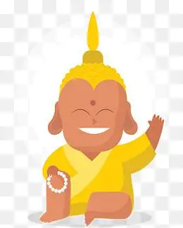 卡通宗教菩提氏佛像