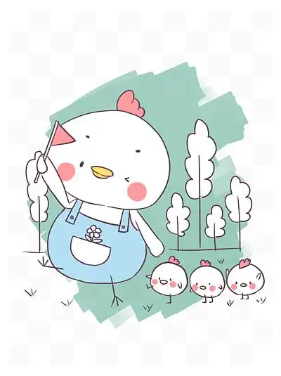 i>简 /i> i>笔 /i> i>画 /i>卡通可爱动物小鸡