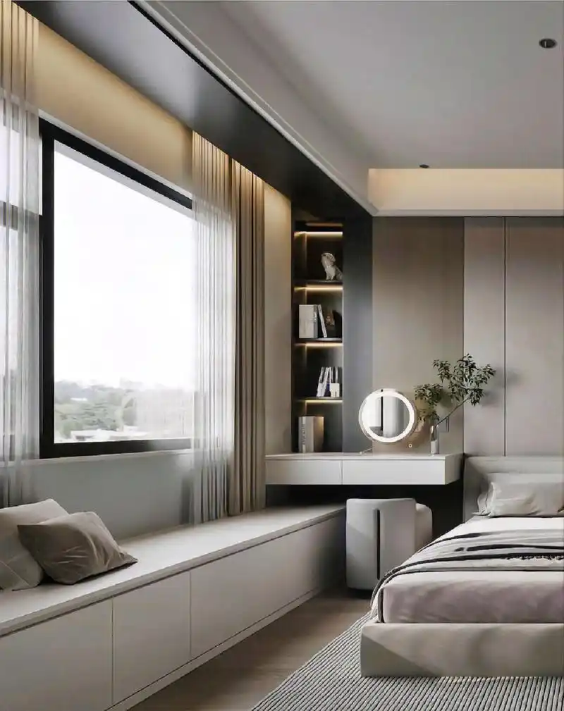 6款,飘窗柜 梳妆柜的案例设计,满足卧室的所有幻想!