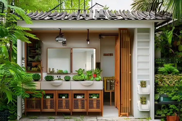 农村户外卫生间设计,清新自然风