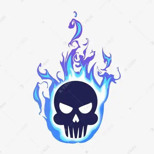 手绘骷髅鬼火素材图片免费下载-千库网