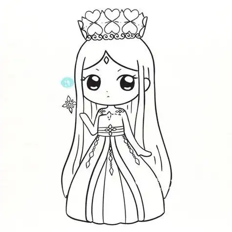 叶罗丽简笔画冰公主幼儿 简笔画图片大全