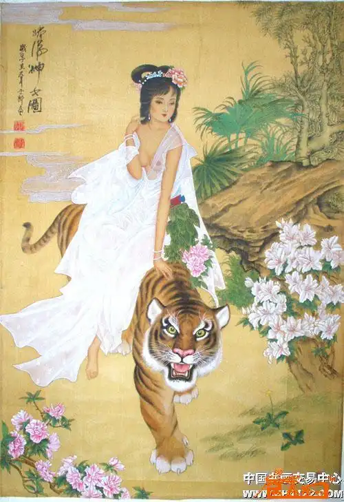 跨虎神女图(新作)