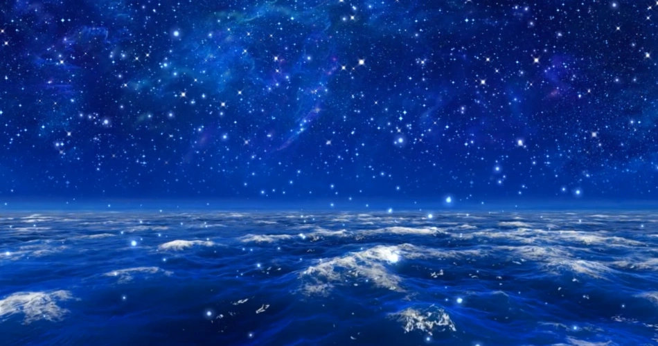 蓝色粒子-星辰大海蓝色粒子动态漂浮唯美科技开场片头视频素材