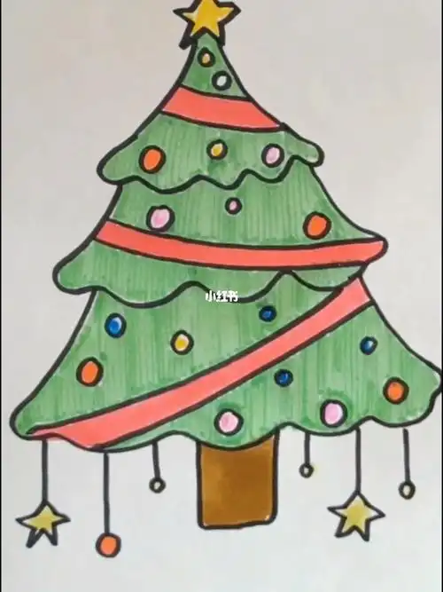 创意美术  #简笔画 #画个简笔画 #圣诞节圣诞树  #手绘圣诞树  #儿童