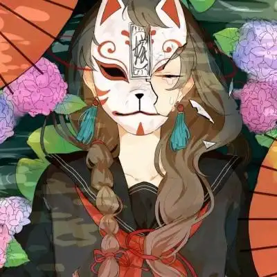 古风动漫女头狐狸面具
