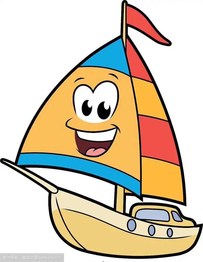 可爱的微笑帆船