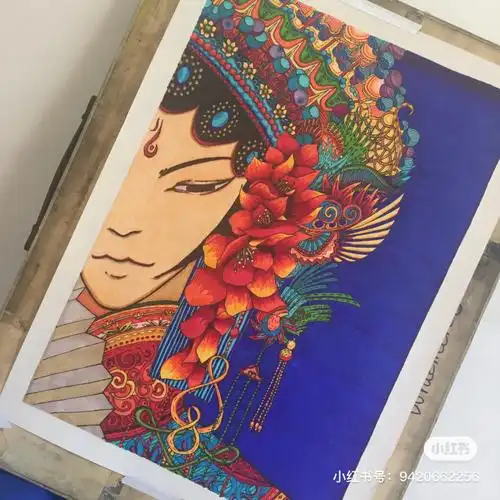 马克笔绘画戏子头