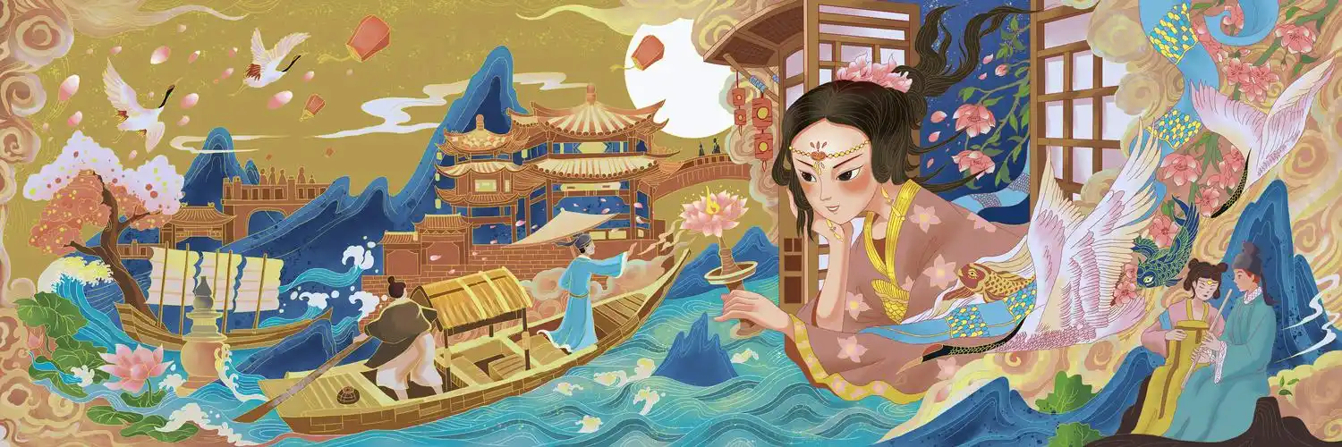 临摹阿赛老师的春江花月夜