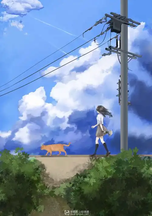 人物构图练习动漫插画构图提升训练