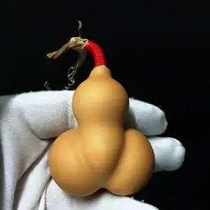 文玩手捻把玩金蝉小葫芦挂件家居手把件客厅天然金蟾葫芦摆件