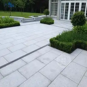 花岗岩大理石芝麻白火烧板芝麻灰荔枝面广场庭院地铺石平侧路沿石