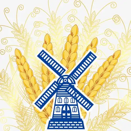 荷兰风车矢量图下载