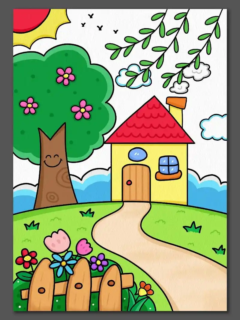 春天主题儿童绘画来喽!春天万物复苏,生机勃