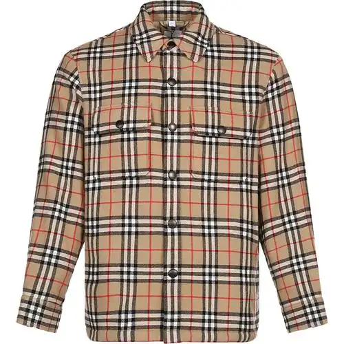 博柏利巴宝莉burberry男款绵羊毛衬衫式棉服外套80438391