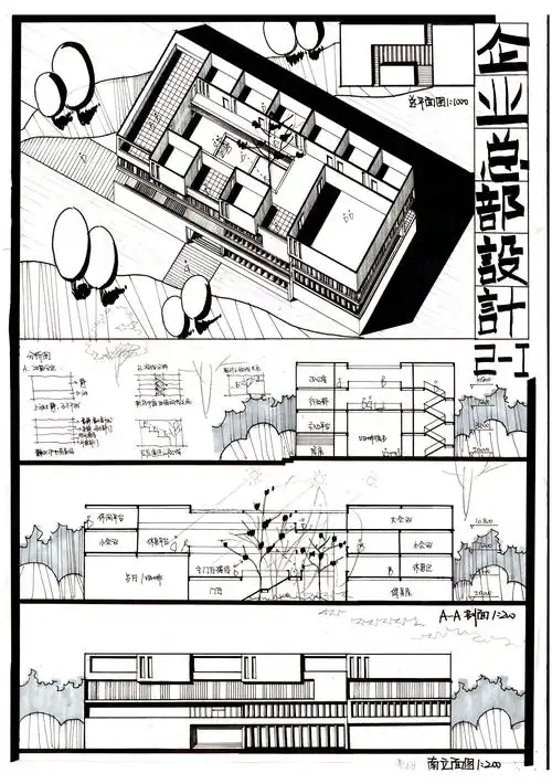 企业办公楼快题方案设计