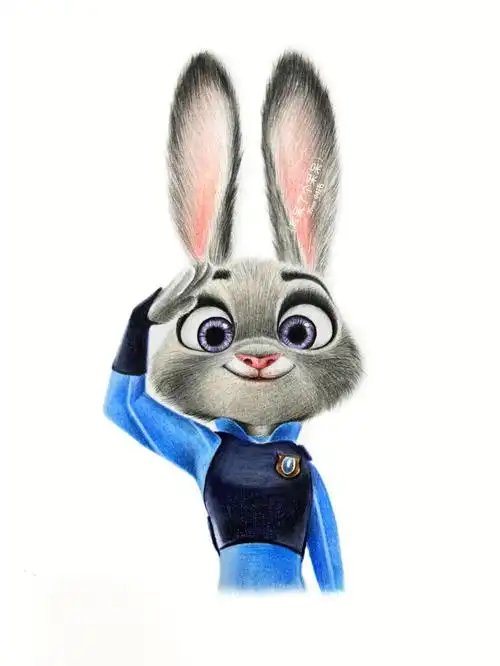 寻找小红书绘画大神  #我的日常  #手绘  #彩铅  #朱迪  #朱迪警官