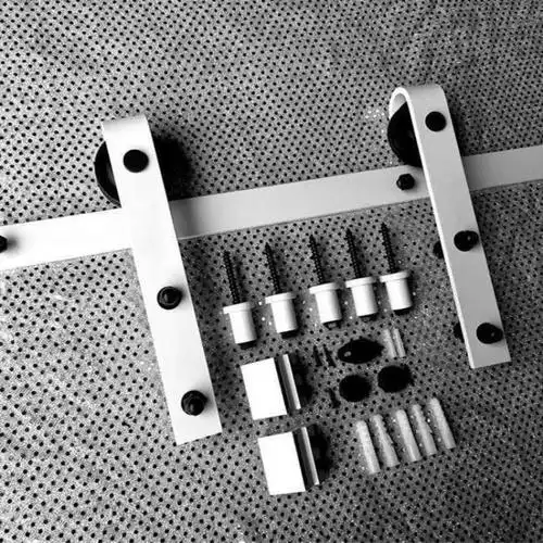 美式谷仓门吊轨谷仓门轨道全套五金配件吊轨门推拉门移门滑道滑轨