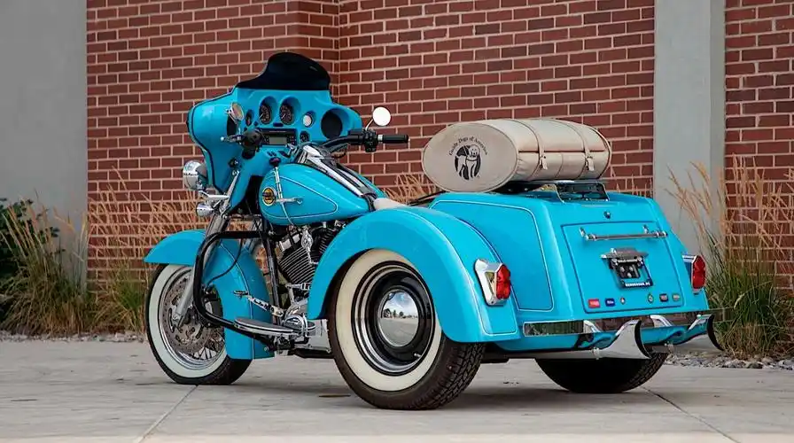 致敬经典罕见的哈雷正三轮摩托车